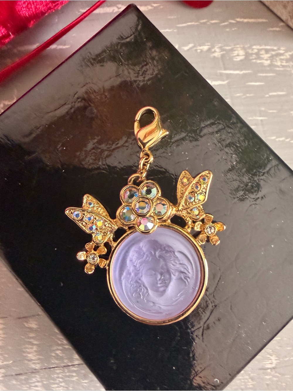 Kirks Folly Dream Angel with Lilac Cameo - Pendant Charm - Picture 6 of 6